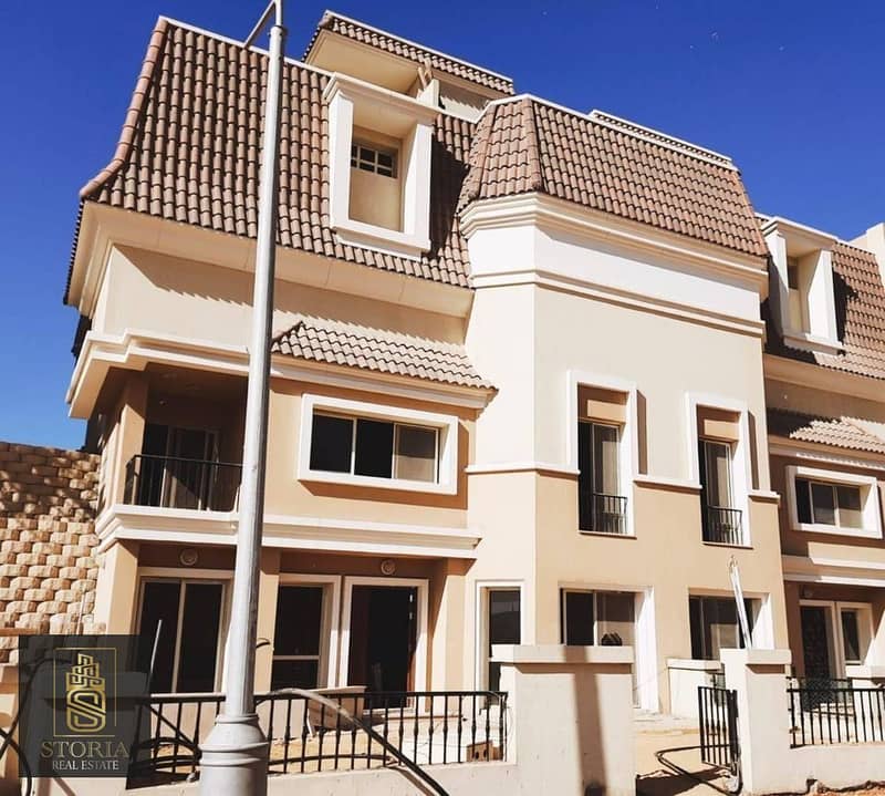 The best price for a 206m villa, directly next to Madinaty, with a very special discount on cash for a limited time in Sarai New Cairo Compound 10