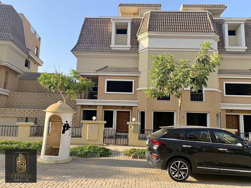 The best price for a 206m villa, directly next to Madinaty, with a very special discount on cash for a limited time in Sarai New Cairo Compound 11