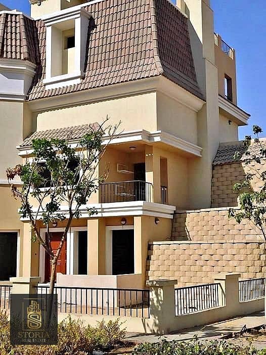 The best price for a 206m villa, directly next to Madinaty, with a very special discount on cash for a limited time in Sarai New Cairo Compound 12