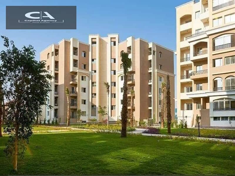 apartment for sale in the capital, in Al-Maqsad Compound, next to the Green River and in front of the iconic tower Only 5% down payment Prime 1