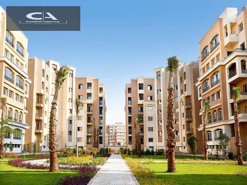 apartment for sale in the capital, in Al-Maqsad Compound, next to the Green River and in front of the iconic tower Only 5% down payment Prime 5