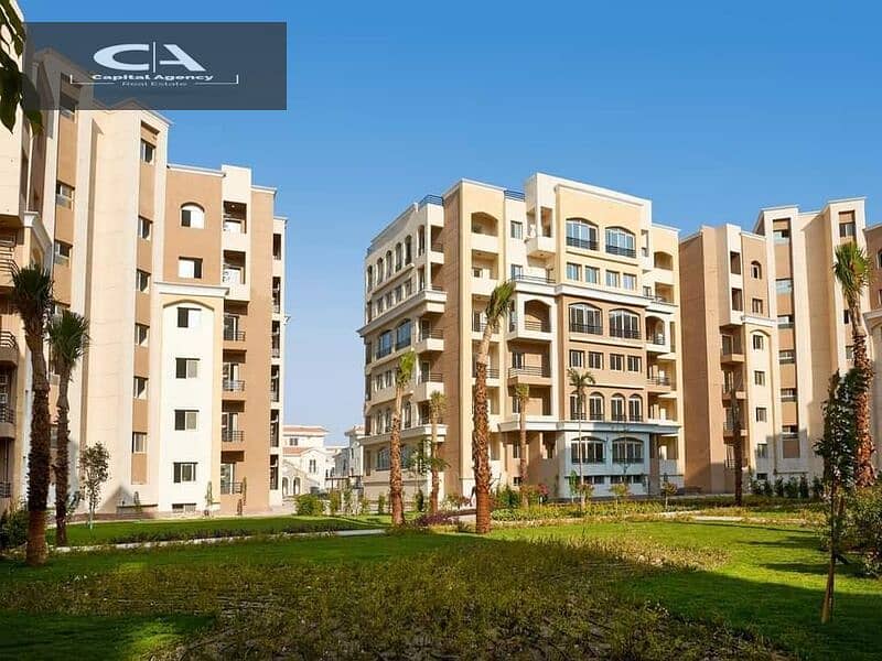 apartment for sale in the capital, in Al-Maqsad Compound, next to the Green River and in front of the iconic tower Only 5% down payment Prime 6