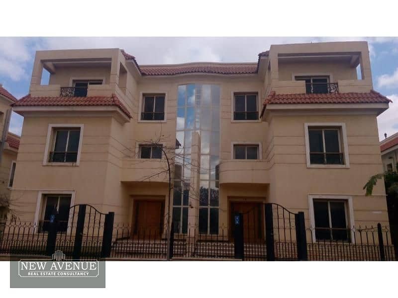 Twin house overlooking the compound garden for sale in the heart of Shorok City,Infront of Shorok Heliopolis club 3