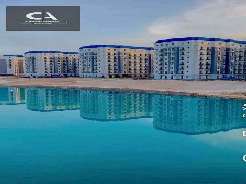 Apartment 200 meters in New Alamein in the Latin Quarter Immediate receipt, fully finished View directly on the sea Only 5% down payment * Latin Distr 9