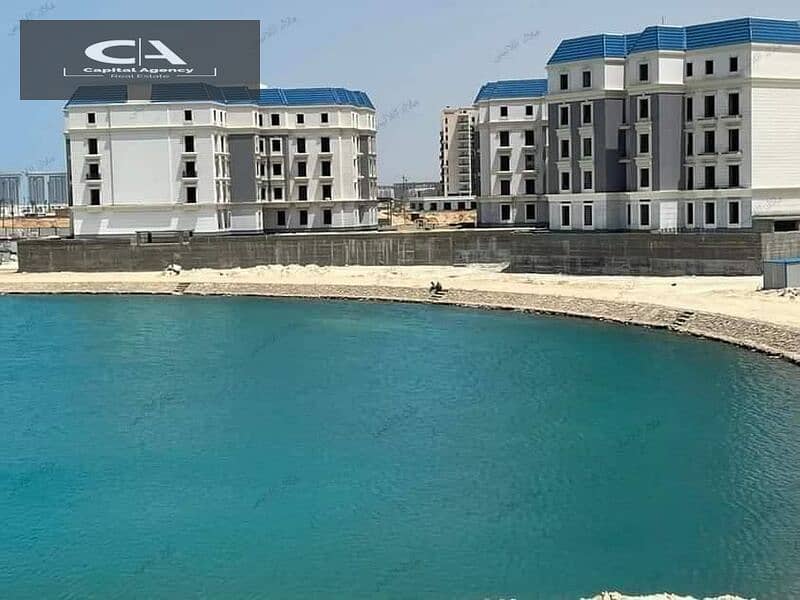 Apartment 200 meters in New Alamein in the Latin Quarter Immediate receipt, fully finished View directly on the sea Only 5% down payment * Latin Distr 18