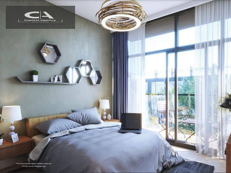 offer Cityscape, a unique apartment, fully finished, ultra super luxury, in Reportage Compound Receive a year 30% cash discount 6