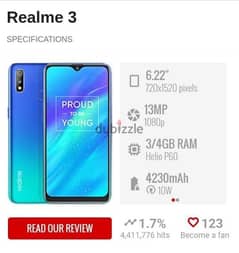 Realme 3 32g 3 ram