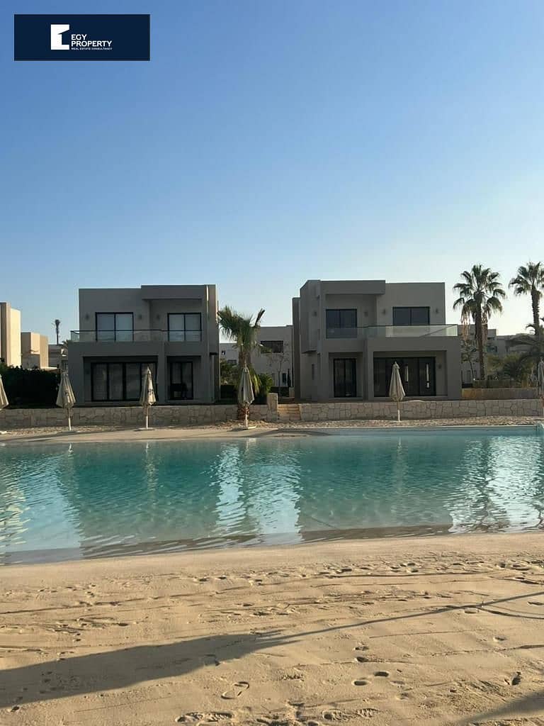 Own Ground Chalet Directly To The Lagoon in Azha Ain El Sokhna For Sale Fully Finished Ready To Move 3