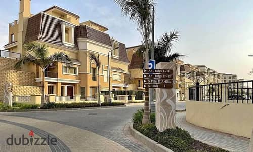 Villa 3 floors for sale in New Cairo in The Butterfly Compound Fully Villas Compound