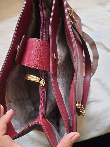 Original vintage Michael kors wine red handbag 1