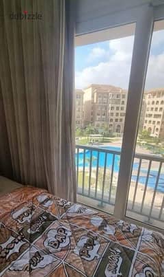 Finished and Ready to move apartment for sale ( pool view ) In 5th Settlement ، 90 Avenue Compound in front of the American University