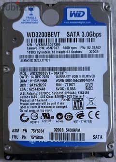 laptop hdd 320 g. b