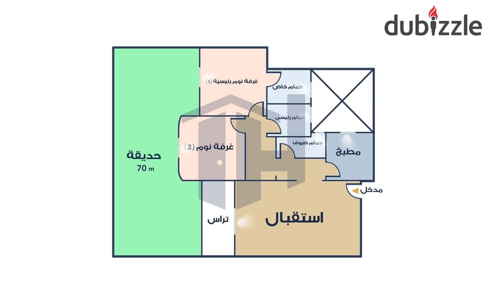 Apartment for resale 128m + 70m garden (Cleo - Palm Hills) Fifth Settlement 3