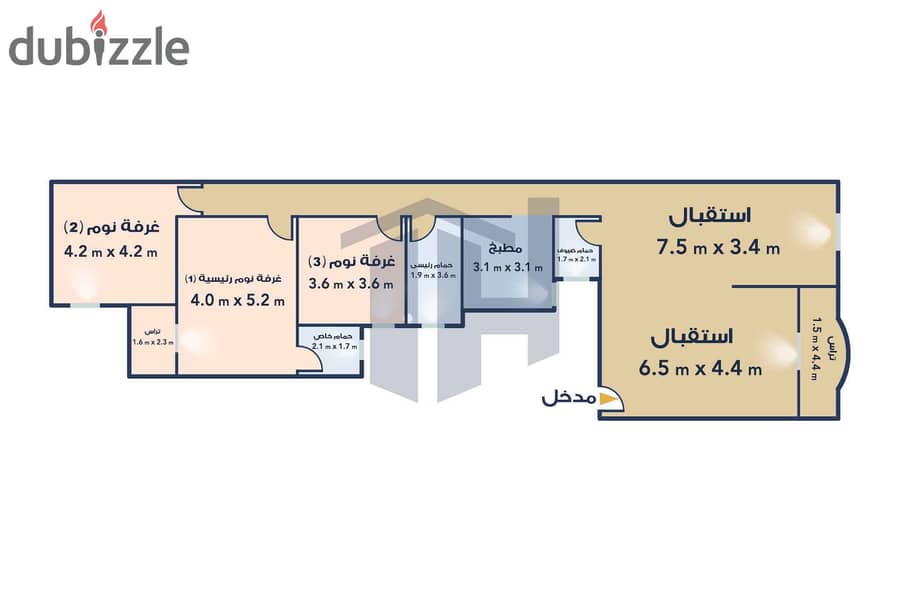 Apartment for sale 190m Kafr Abdo Steps from Saint Jenny Square 1