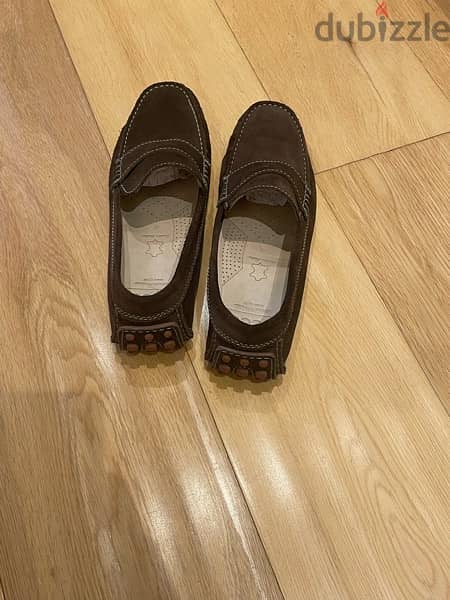 ECCO Brown Suede Loafers 41 - AS NEW 1