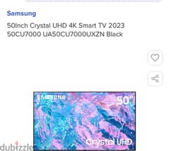 50Inch Crystal UHD 4K 2023 50CU7000 Black