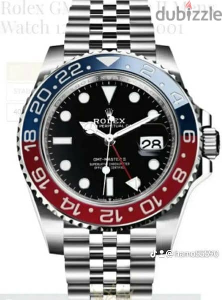 Rolex collections mirror original 
sapphire crystal 
stainless-steel 7