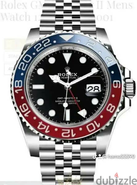 Rolex collections mirror original 
sapphire crystal 
stainless-steel 17