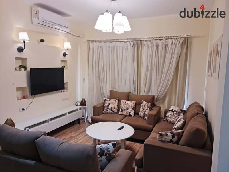 Apartment furnished 3 beds for rent at the Address compound elshikh Zayed ultra modern 1