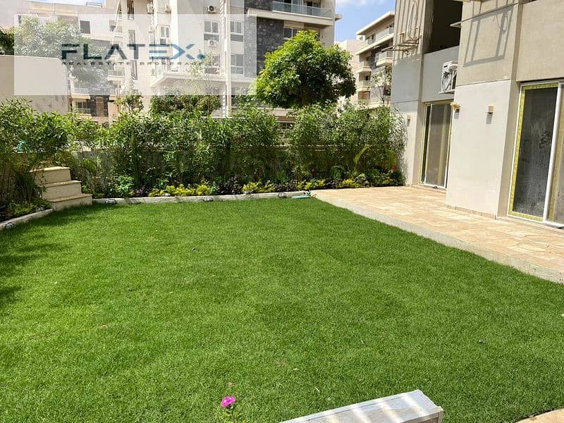 Ground floor apartment with garden, fully furnished, in Mountain View Compound 6