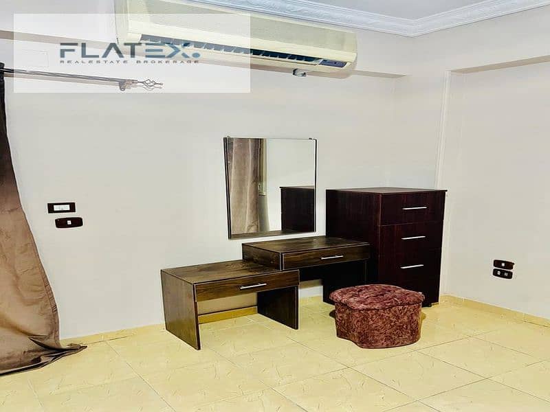 For rent, a fully furnished apartment in the First Settlement, distinctive 4