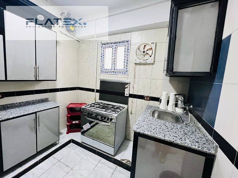 For rent, a fully furnished apartment in the First Settlement, distinctive 9