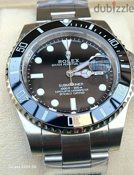 Rolex collections mirror original 
sapphire crystal 
stainless-steel 0