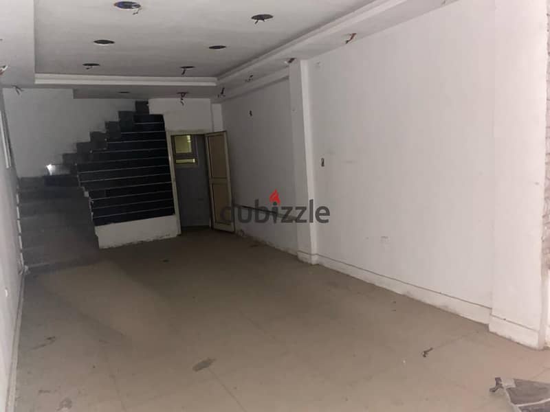 Shop for rent, area 74 square meters, on two floors, ground + first 16