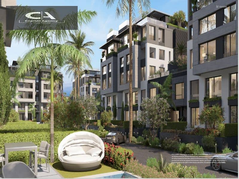 Apartment with garden offer the cityscape in Trio Gardens Compound with a 40% cash discount | Only 5% down payment View on the landscape 1