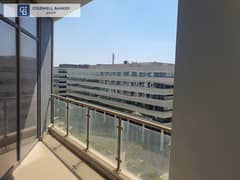 Ready to move Semi Finished Office space with terrace For RENT  in a prime location in El Sheikh Zayed 0