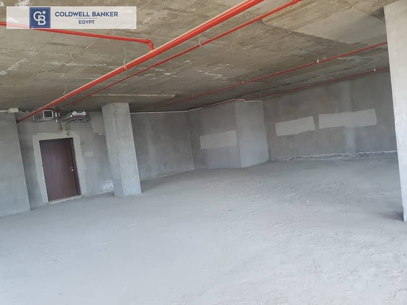 Ready to move Semi Finished Office space with terrace For RENT  in a prime location in El Sheikh Zayed 4