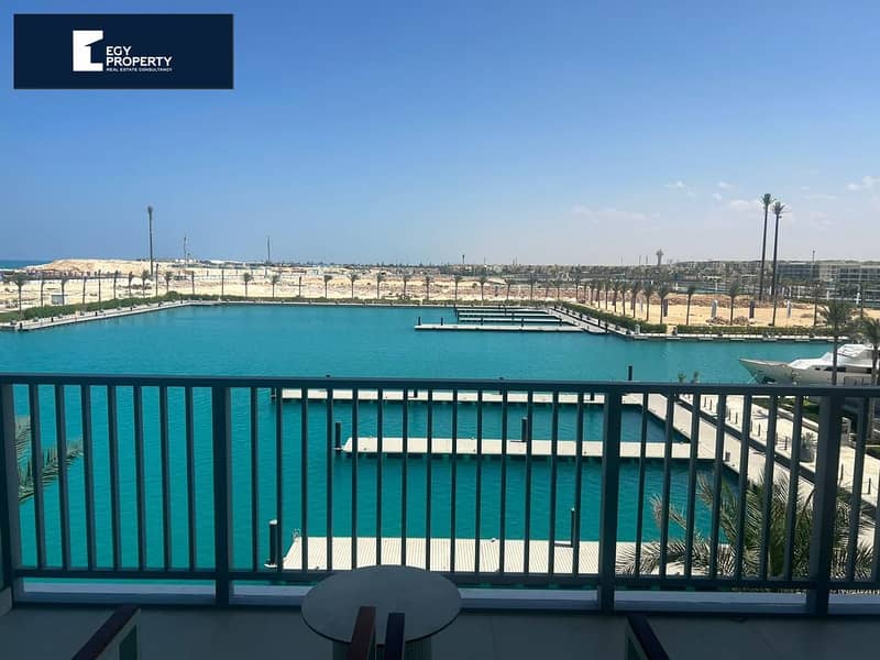 Lowest Price, First Row Sea Service Apartment. Fully Finished and Ready to Move in Vida Marassi!! North Coast Emaar 1