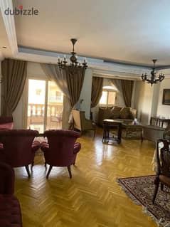 Apartment for sale in Narges buildings on a garden close to the axis of Talaat Harb and the axis of Gamal Abdel Nasser