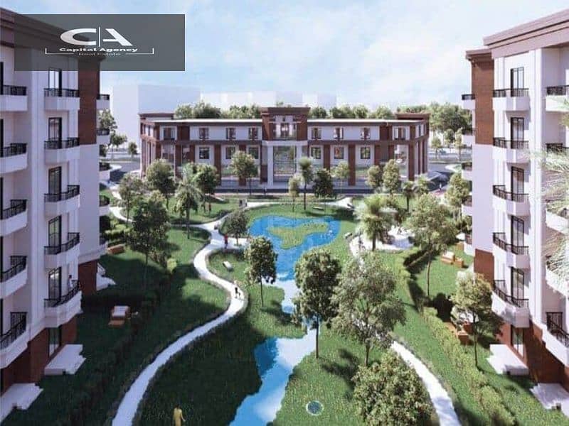 Apartment for sale with a roof area of ​​120 meters, fully finished, in the heart of the Fifth Settlement, next to the American University | With only 8