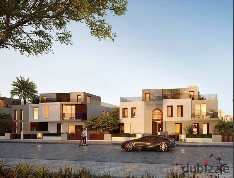 next to Beverly hills villa townhouse for sale in installment for 10 years in vye sodic west elsheikh Zayed october 2