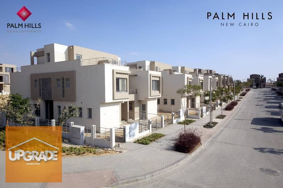 Townhouse villa, 243 sqm, distinctive view, corner, in Palm Hills, Fifth Settlement, Palm Hills, 10% down payment and installments over 8 years 1