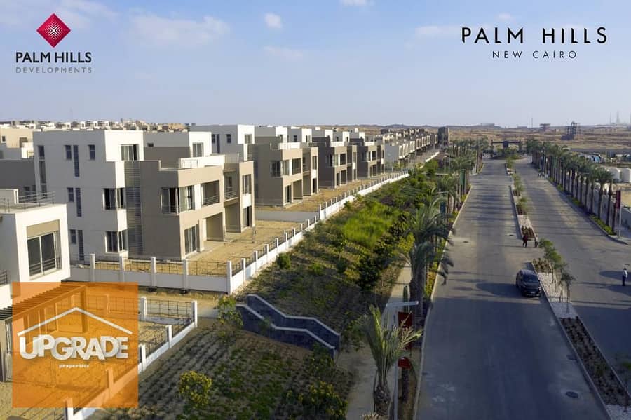 Townhouse villa, 243 sqm, distinctive view, corner, in Palm Hills, Fifth Settlement, Palm Hills, 10% down payment and installments over 8 years 5