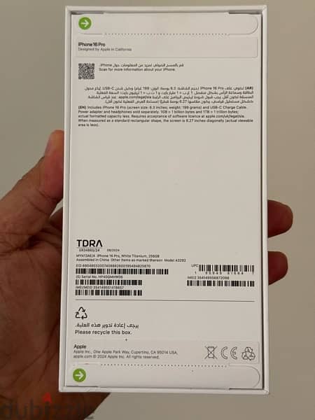 iPhone 16 pro 256G White Titanium 1