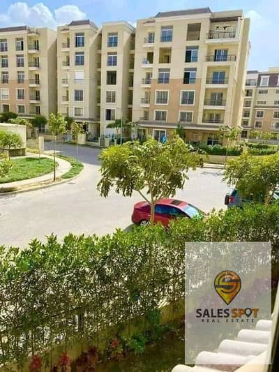 Apartment for sale at a 42% discount for a limited period in Sarai Compound in front of Shorouk City, area: 112 meters + (2 rooms, 2 bathrooms)