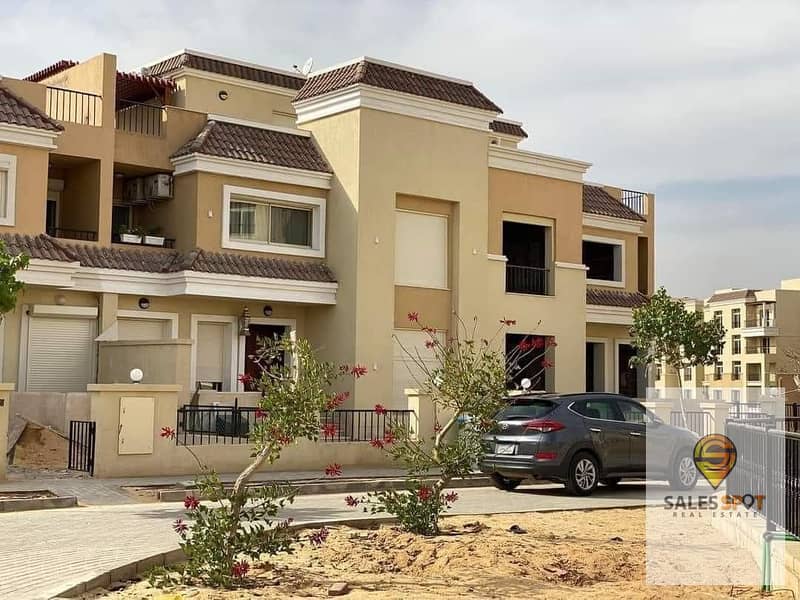 Townhouse villa in Sarai Compound for sale with garden and private roof next to Madinaty and El Shorouk City with 10% down payment 8