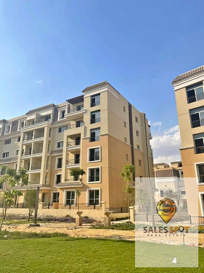 With Down Payment 500K In Sarai Compound, Apartment 155 Meters 3 Bedrooms With Garden View For Sale Near Fifth Settlement / On Suez Road 2