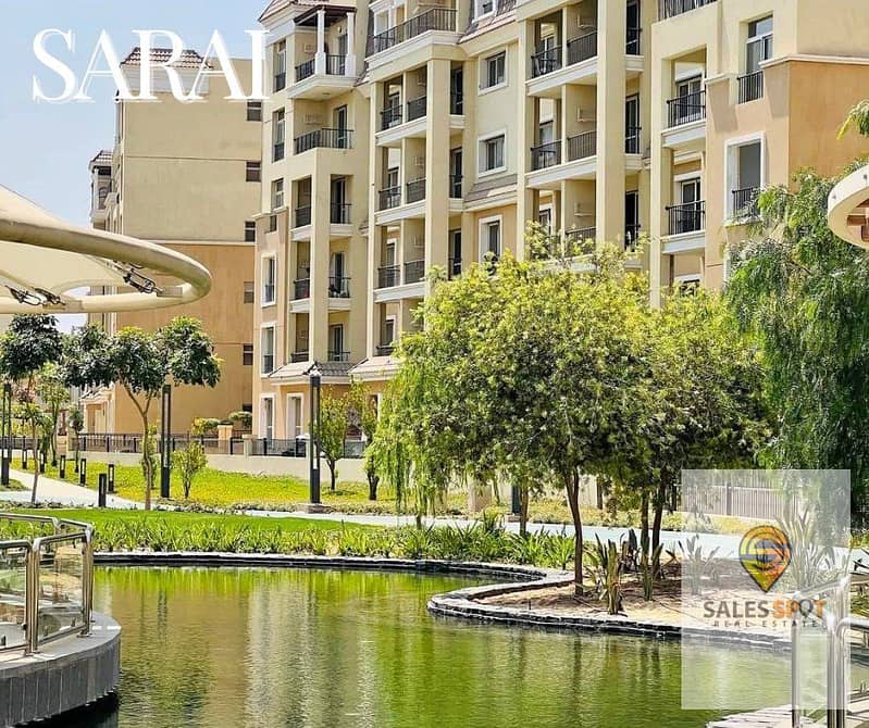 With Down Payment 500K In Sarai Compound, Apartment 155 Meters 3 Bedrooms With Garden View For Sale Near Fifth Settlement / On Suez Road 5