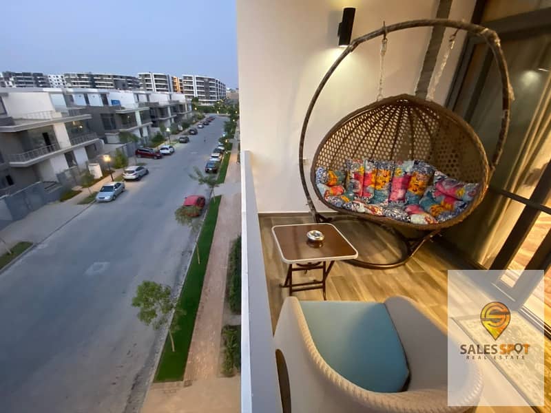 Apartment 136m + 128m with private garden for sale in Taj City Compound, First Settlement -- Taj City in front of the airport and Kempinski Hotel 2