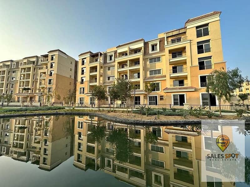 Apartment 121m with landscape view for sale in Sarai Compound next to Madinaty and Mostakbal City on Suez Road 7