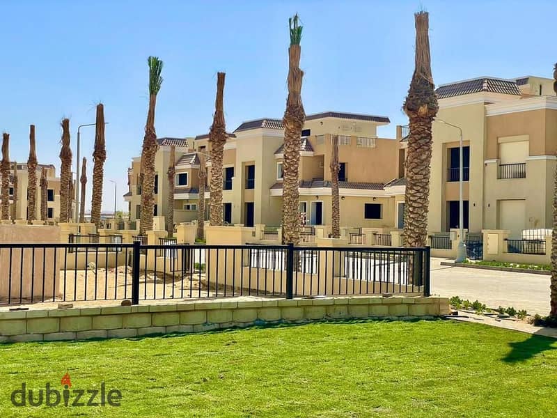 Apartment for sale 131 m ground floor with a 125 m garden in Sarai New Cairo Compound with a down payment of only 850,000 and installments 7