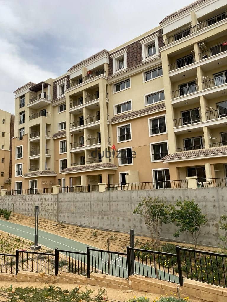 Apartment for sale 131 m ground floor with a 125 m garden in Sarai New Cairo Compound with a down payment of only 850,000 and installments 9