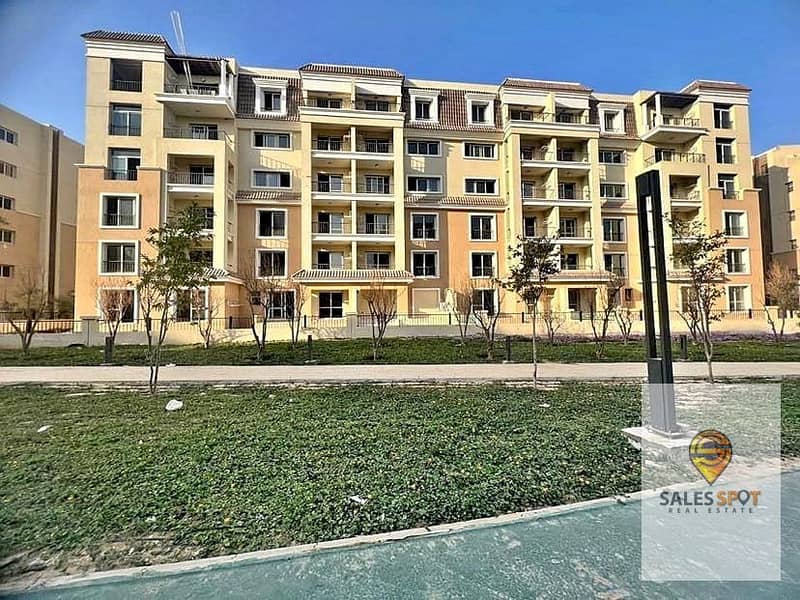 Duplex apartment with roof for sale in Sarai Compound in New Cairo in front of Madinaty and Shorouk City on Al Amal Axis 6