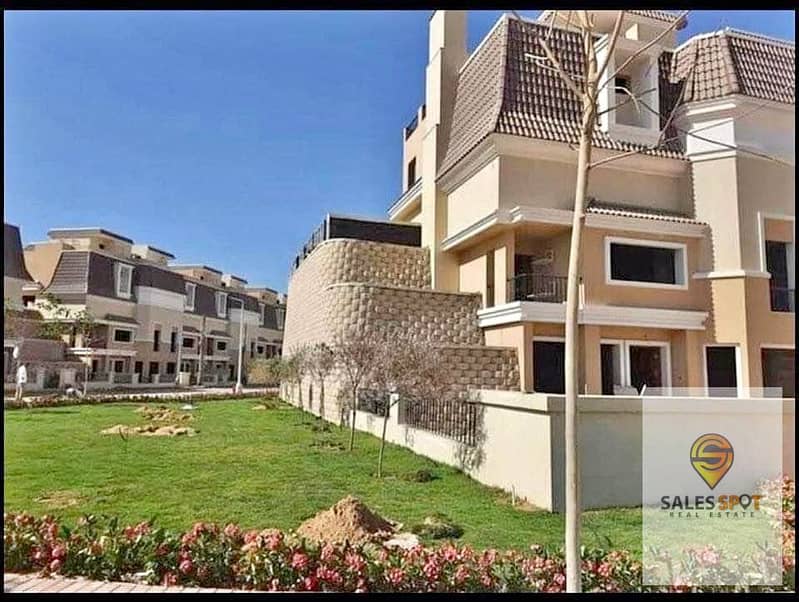 Duplex apartment with roof for sale in Sarai Compound in New Cairo in front of Madinaty and Shorouk City on Al Amal Axis 7