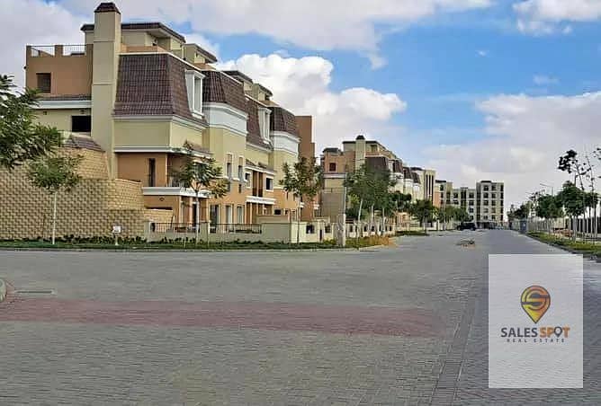 Duplex apartment with roof for sale in Sarai Compound in New Cairo in front of Madinaty and Shorouk City on Al Amal Axis 8