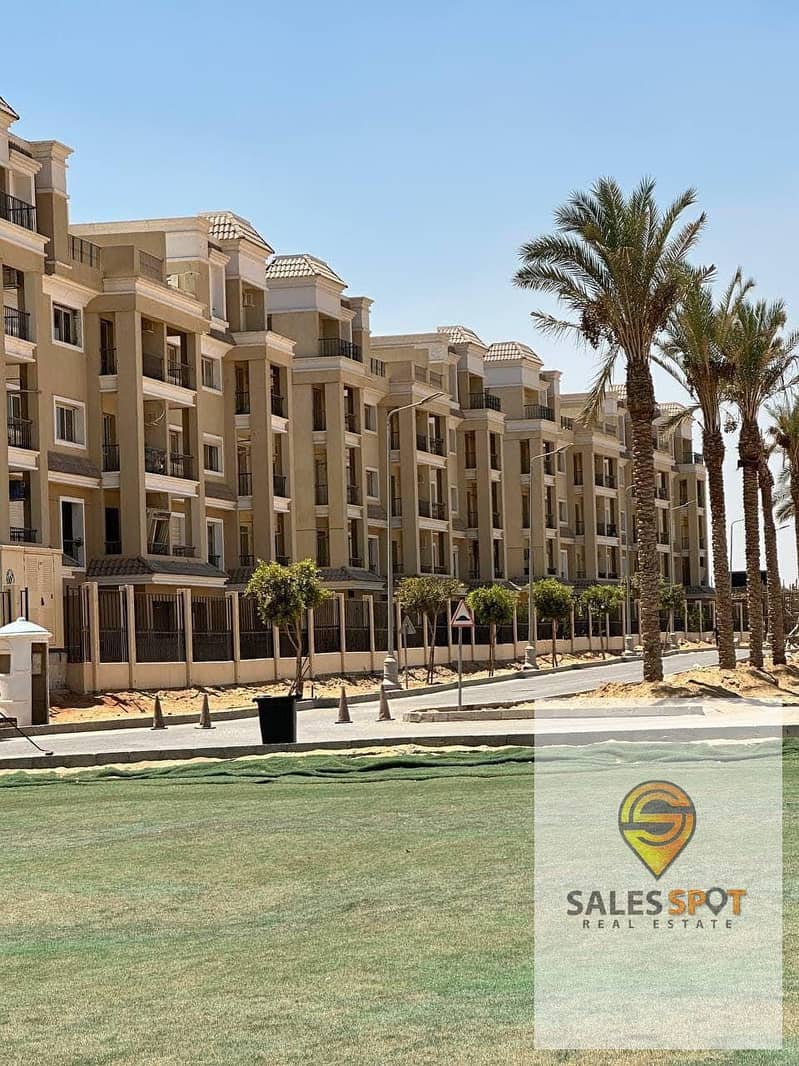 With a 42% discount, for sale in Sarai, a distinctive apartment - open sea - (1 room) inside Sarai Compound in front of Shorouk City 4